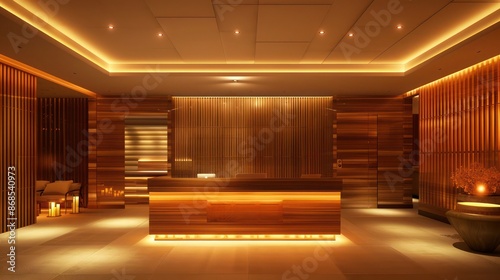 luxury hotel room featuring sophisticated teak wood accents and soft lighting