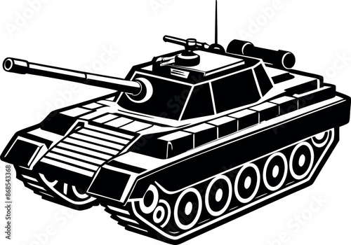 military tank silhouette vector illustration artwork Design on a white background
