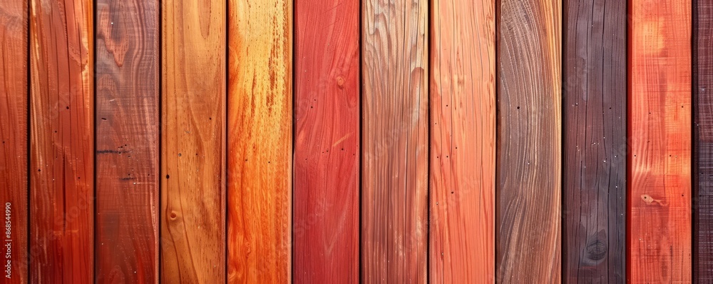 Fototapeta premium Light mahogany wood planks with grain