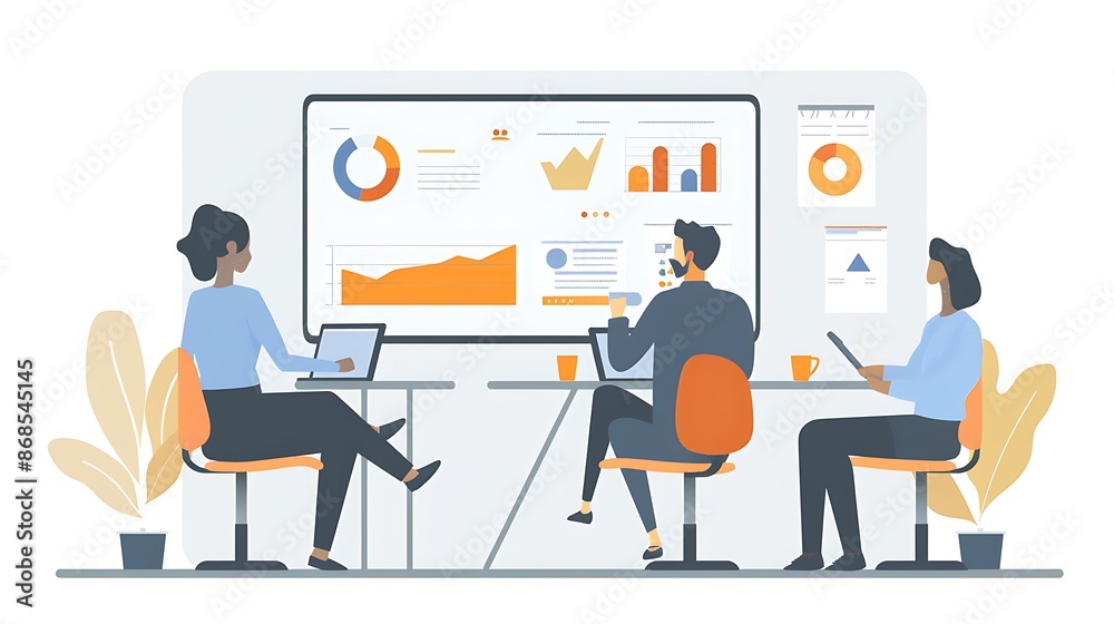 Business Meeting with Data Analysis Business Meeting with Data Analysis