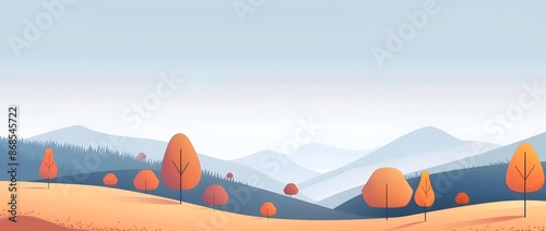 Minimal Autumn Wildfield Banner Design for Print