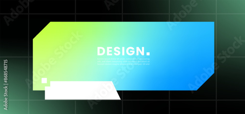 Futuristic element vector illustration. Colorful lower third video overlay.