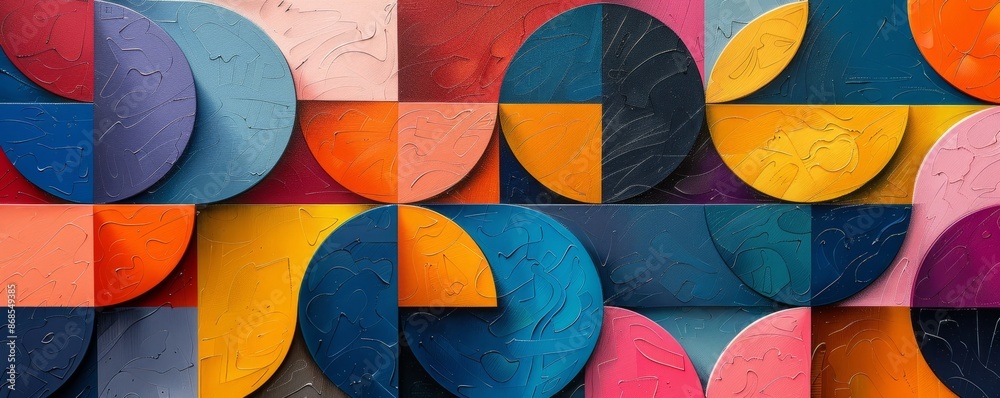 Fototapeta premium Colorful overlapping forms