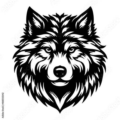 Fox head vector art silhouette design