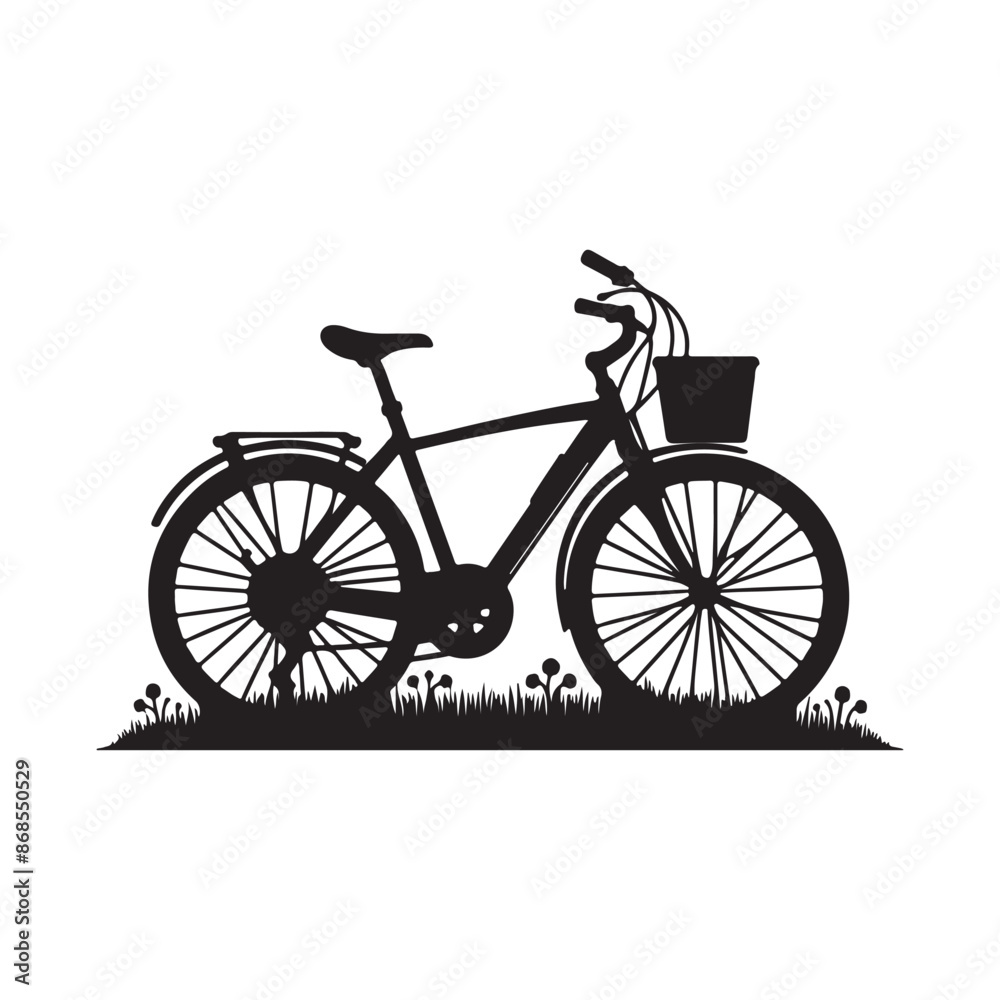 Obraz premium bicycle vector art silhouette design