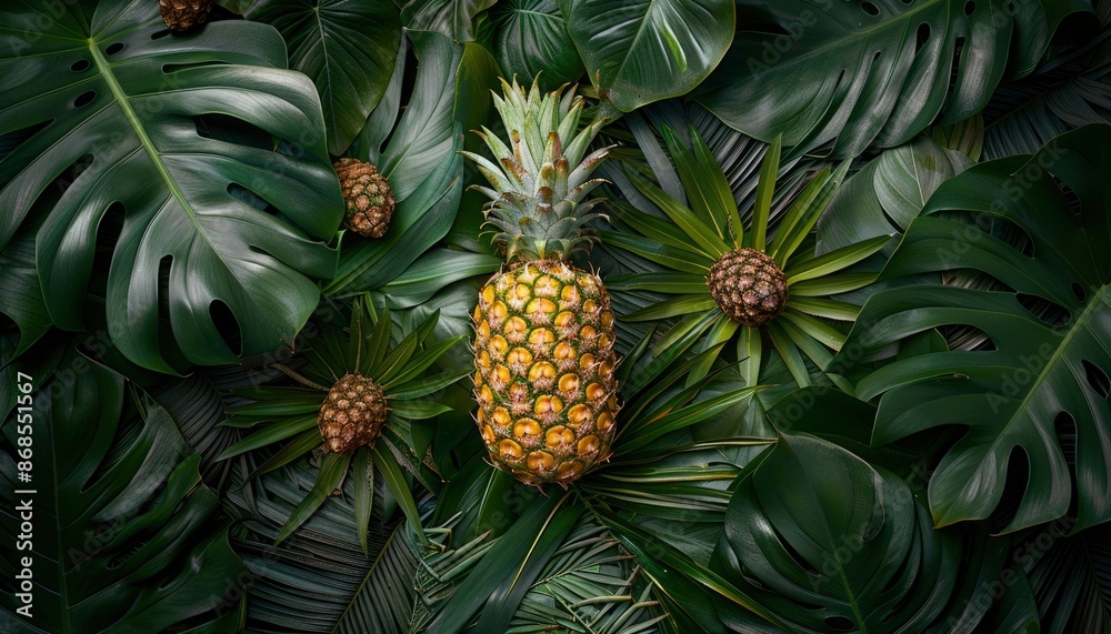Fototapeta premium Tropical Delight Pineapple Still Life