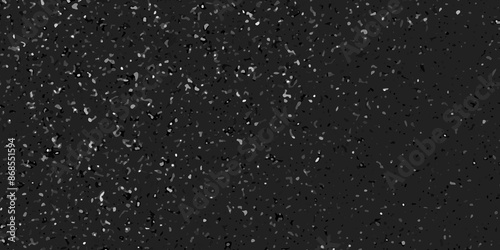 Abstract gray quartz terrazzo marble tile black background. Terrazzo stone mosaic texture. quartz surface for bathroom or kitchen countertop. marble texture design terrazzo texture.