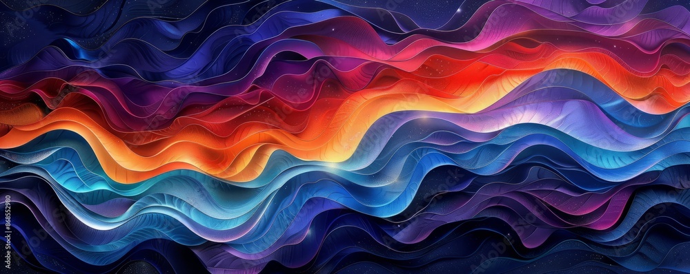 Fototapeta premium Abstract crisscross waves