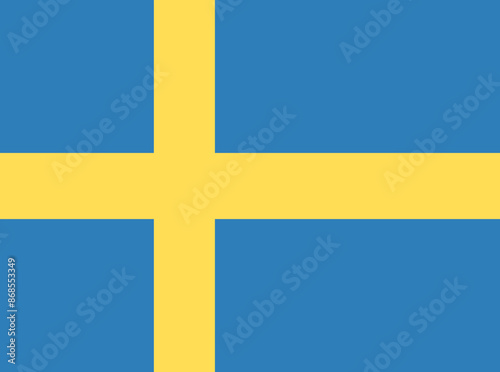 Sweden Flag, Vector Graphic Illustration