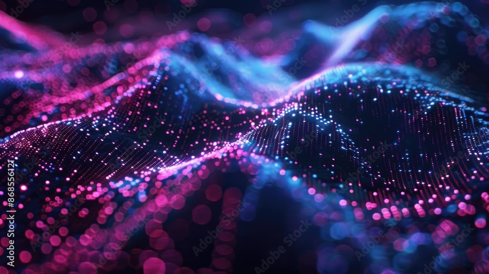 A detailed view of the double helix structure of DNA, highlighting its blue and pink components A detailed view of the double helix structure of DNA, highlighting its blue and pink components