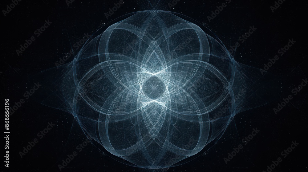 Obraz premium Abstract Intertwined Geometric Shapes