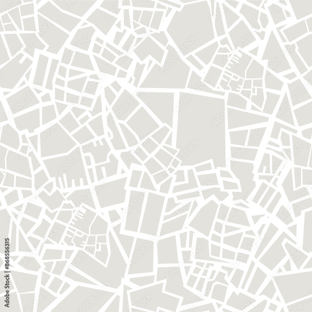 Abstract seamless pattern city map. Vector wallpaper. The flooring art features a monochrome design. Navigator for town streets