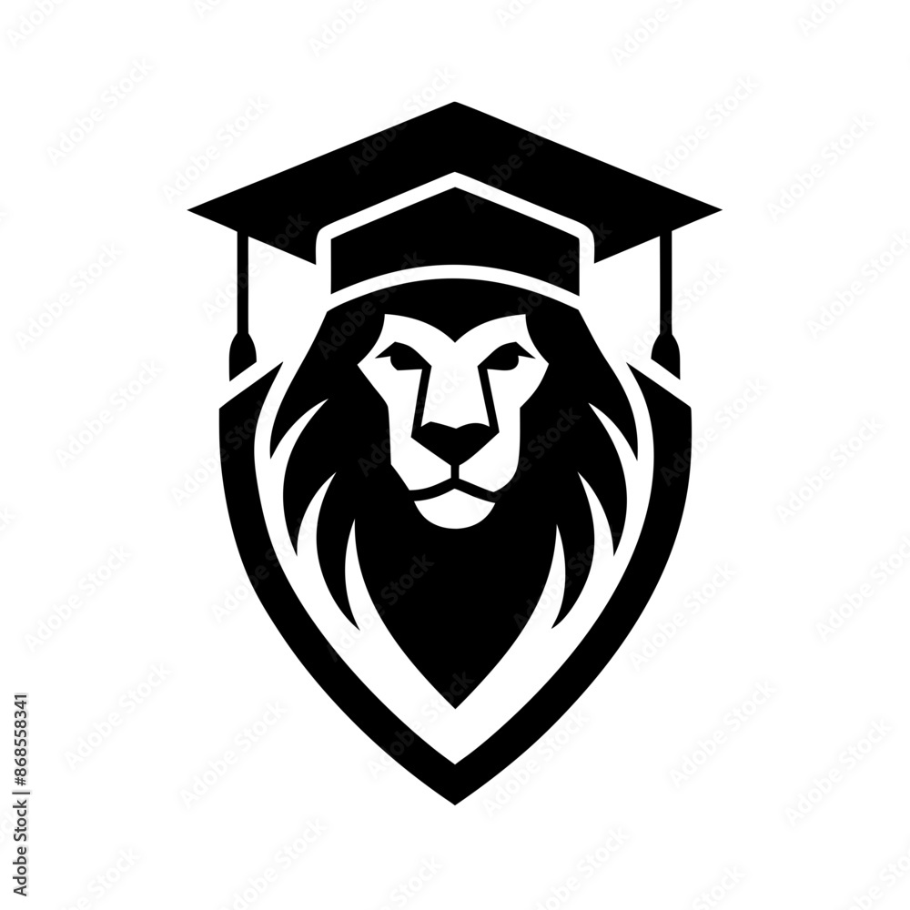 a minimalist Education Logo with a Graduation lion icon logo vector illustration bundle set. a minimalist Education Logo with a Graduation lion icon logo vector illustration bundle set.