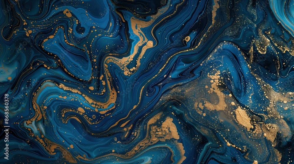 blue marble texture with golden accent background blue marble texture with golden accent background