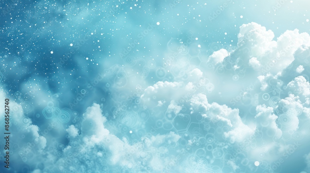 Abstract Sky with White Clouds and Abstract Shapes Abstract Sky with White Clouds and Abstract Shapes