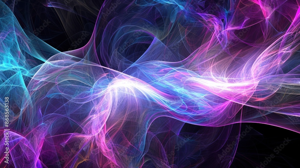 Abstract Swirling Lights in a Dark Background Abstract Swirling Lights in a Dark Background