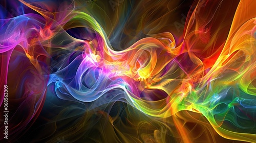 Abstract Swirling Colors