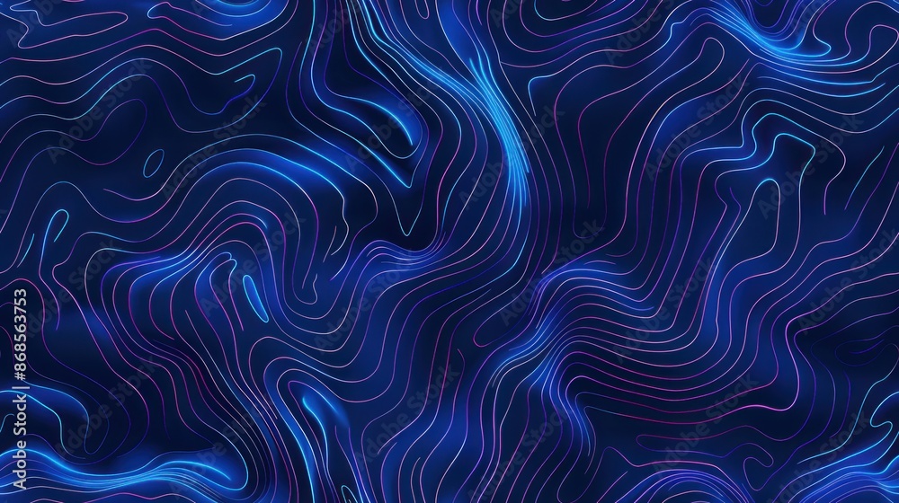 Abstract Swirling Lines in Blue and Purple Abstract Swirling Lines in Blue and Purple