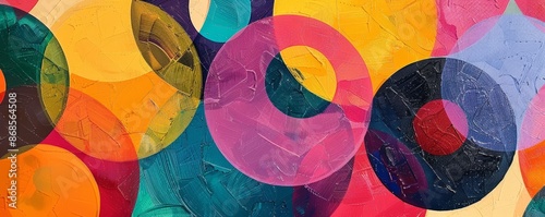 Brightly colored abstract circles