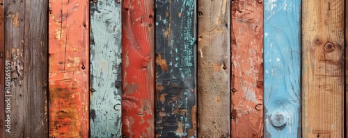 Painted wooden boards with rustic look © Станіслав Козаков