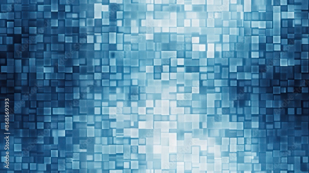 Fototapeta premium Abstract Blue and White Mosaic Pattern