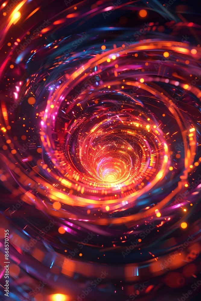 Captivating Spiral Mandala of Glowing Energy Fields and Shimmering Kaleidoscopic Visuals Captivating Spiral Mandala of Glowing Energy Fields and Shimmering Kaleidoscopic Visuals