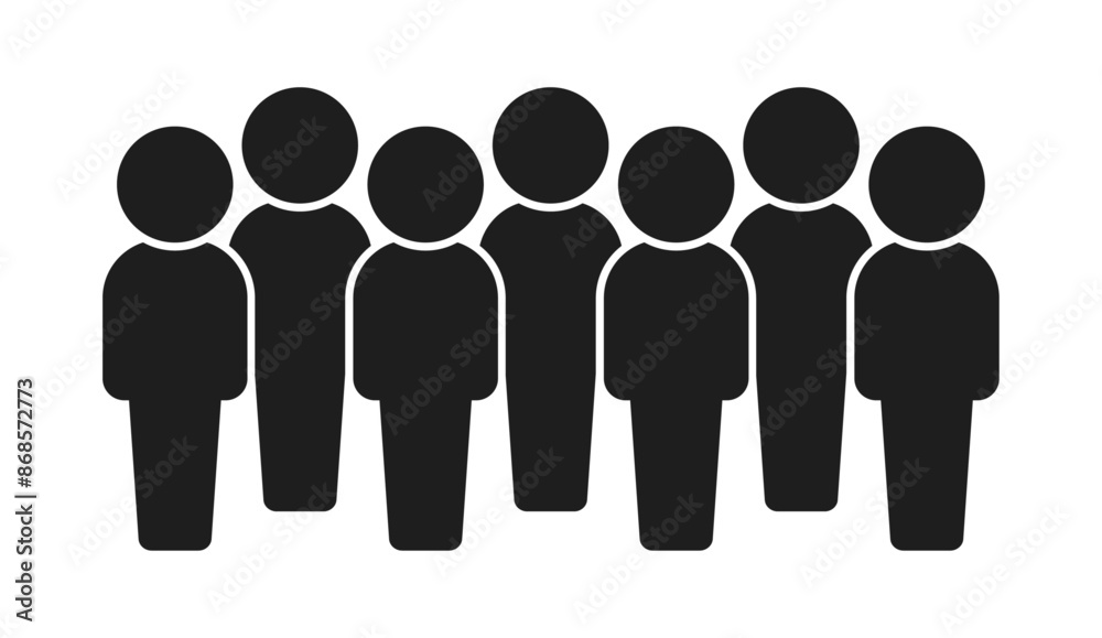立っている7人の人物のアイコン・ピクトグラム - シンプルな7人組や複数人のグループのイメージ素材
立っている7人の人物のアイコン・ピクトグラム - シンプルな7人組や複数人のグループのイメージ素材