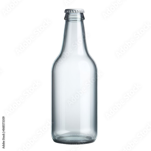 empty glass bottle isolated on transparent background PNG Image