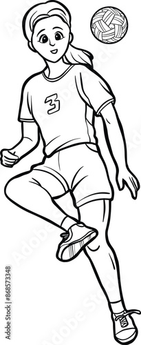 Wallpaper Mural sport girl playing sepak takraw Torontodigital.ca