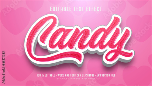 candy editable text effect