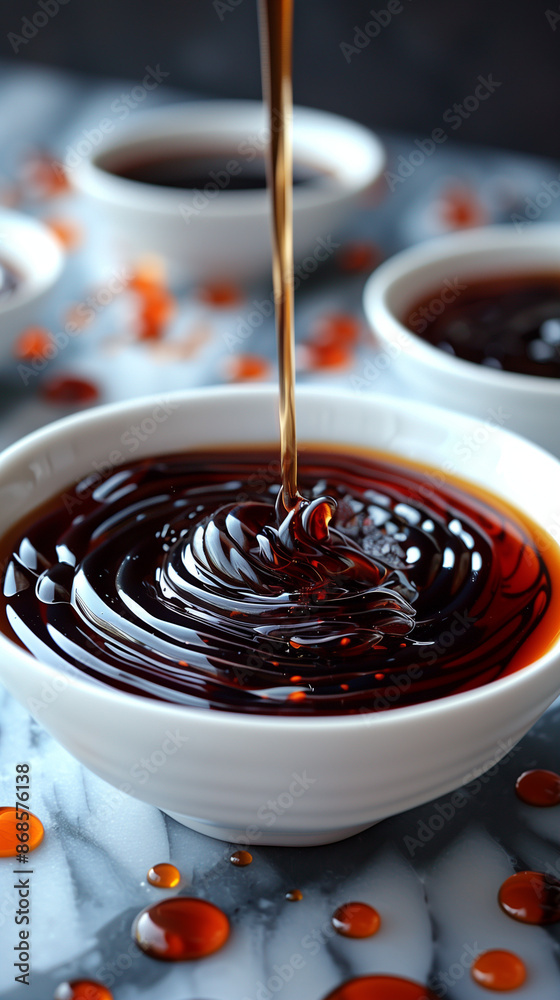 Close-up of brown caramel liquid Close-up of brown caramel liquid