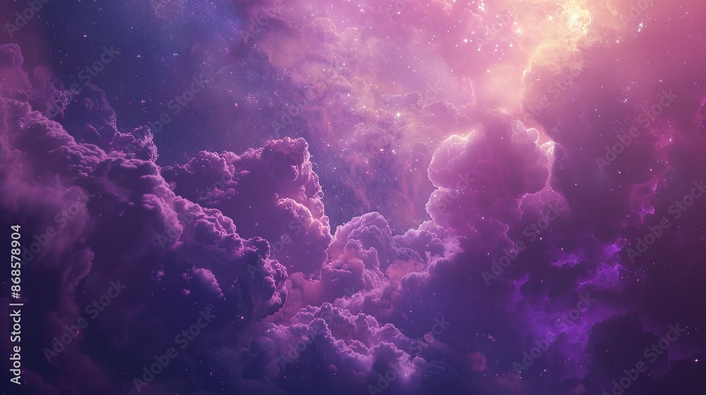 Obraz premium Space Fantasy Landscape with Stars and Nebulae in Deep Space Universe
