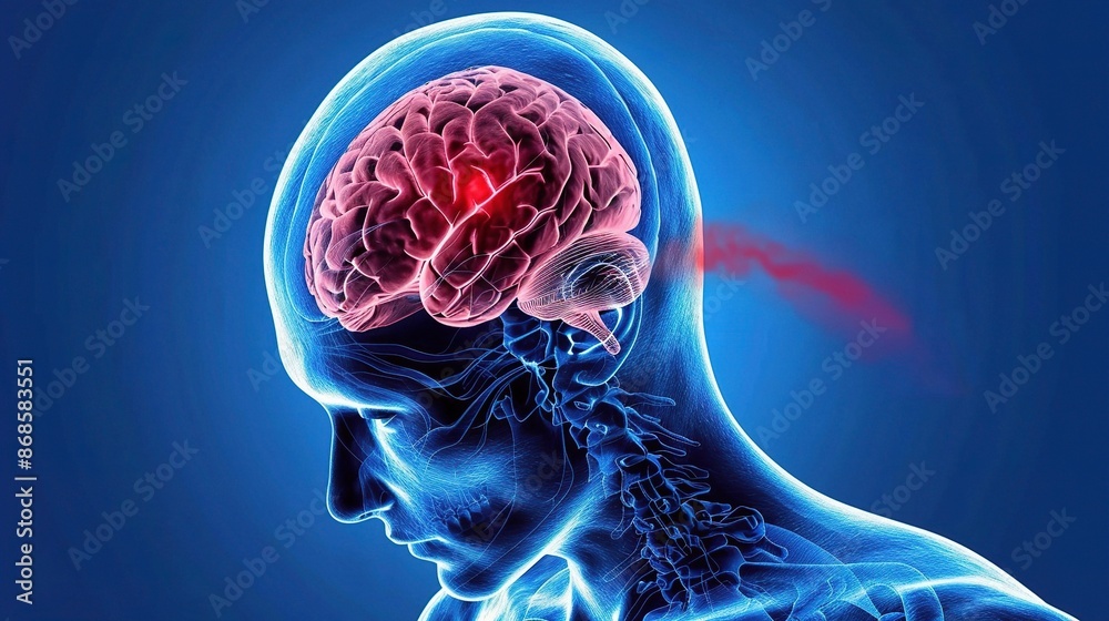 Senior patient undergoing brain tumor surgery, focused surgeon operating in a modern operating room with advanced medical equipment, hope for recovery Senior patient undergoing brain tumor surgery, focused surgeon operating in a modern operating room with advanced medical equipment, hope for recovery