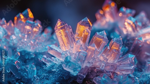 Microscopic Close-Up of Oxalate Crystals Showcasing Intricate Structure