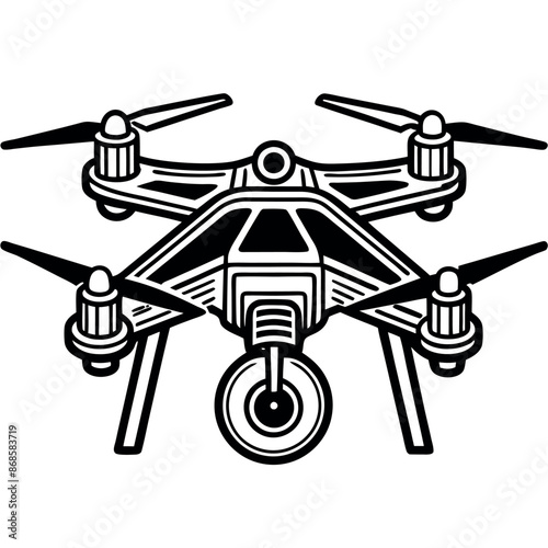 Drone outline drawing for coloring page
