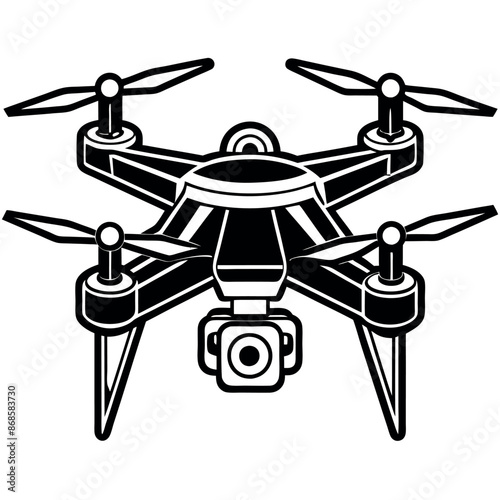 Drone outline drawing for coloring page

