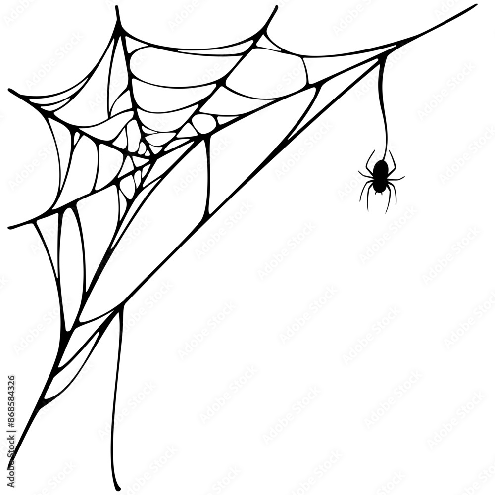 spider and web