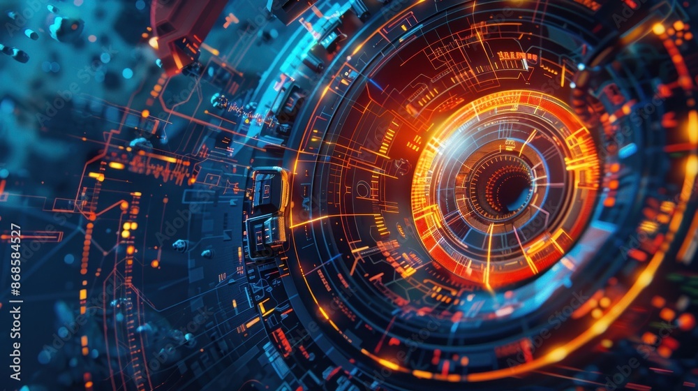Abstract Futuristic Digital Interface Abstract Futuristic Digital Interface