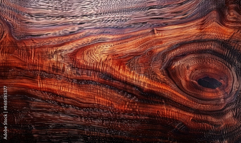 Naklejka premium Dark mahogany wood surface with polish