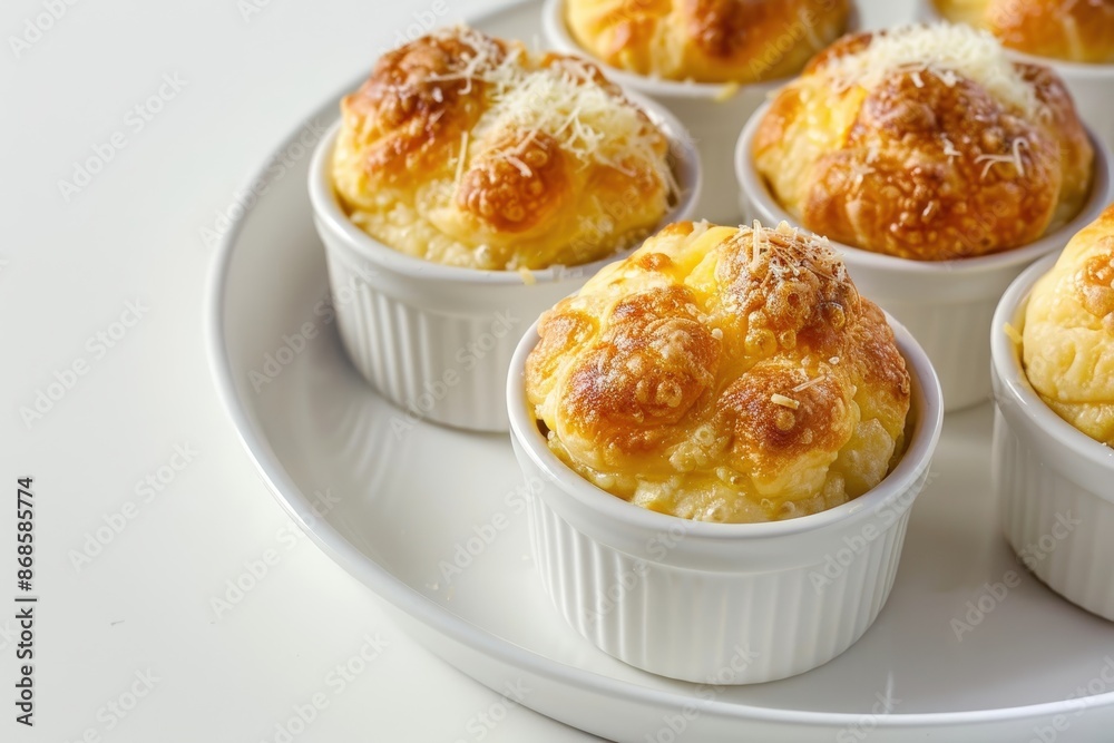 Petite Ramekins of Buttery Parmesan Cheese Puffs Petite Ramekins of Buttery Parmesan Cheese Puffs