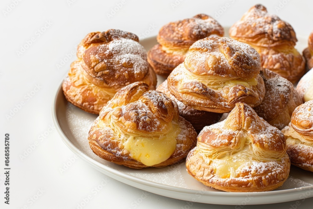 Flavorful Gougeres with Powdered Sugar Flavorful Gougeres with Powdered Sugar