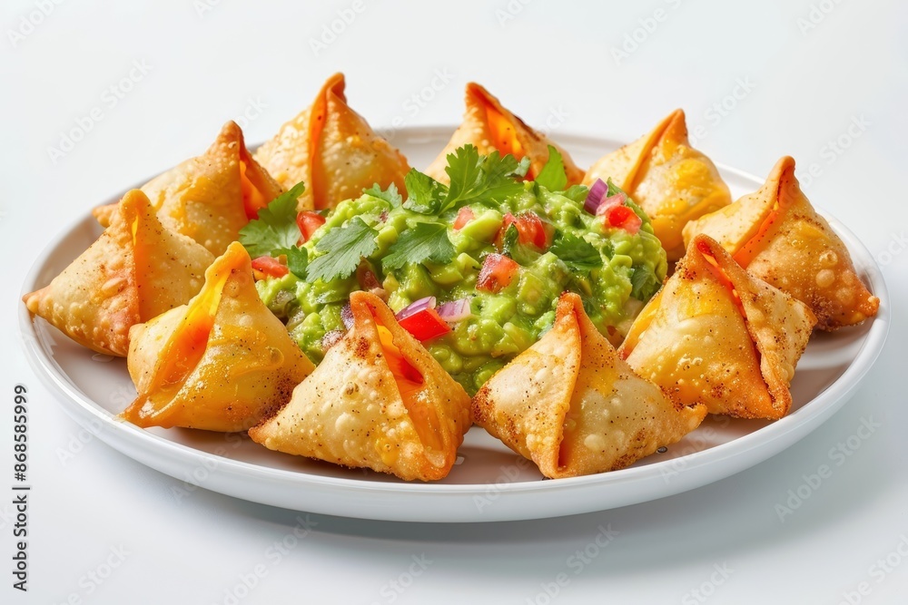 Delectable Cheese Scoops with Guacamole: A Symphony of Flavors and Textures in Every Bite Delectable Cheese Scoops with Guacamole: A Symphony of Flavors and Textures in Every Bite