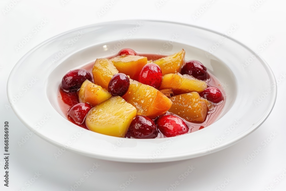 Elegant Presentation of Danielas Quince and Cranberry Compote Elegant Presentation of Danielas Quince and Cranberry Compote