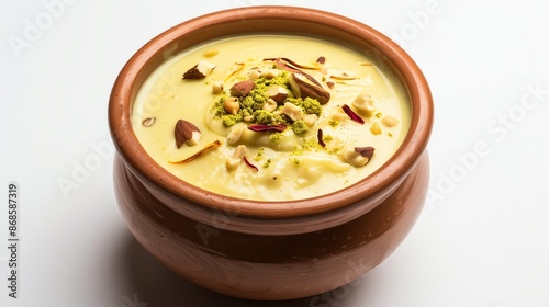 A luxurious image of creamy pista kulfi photo