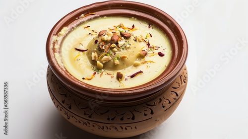 A luxurious image of creamy pista kulfi photo