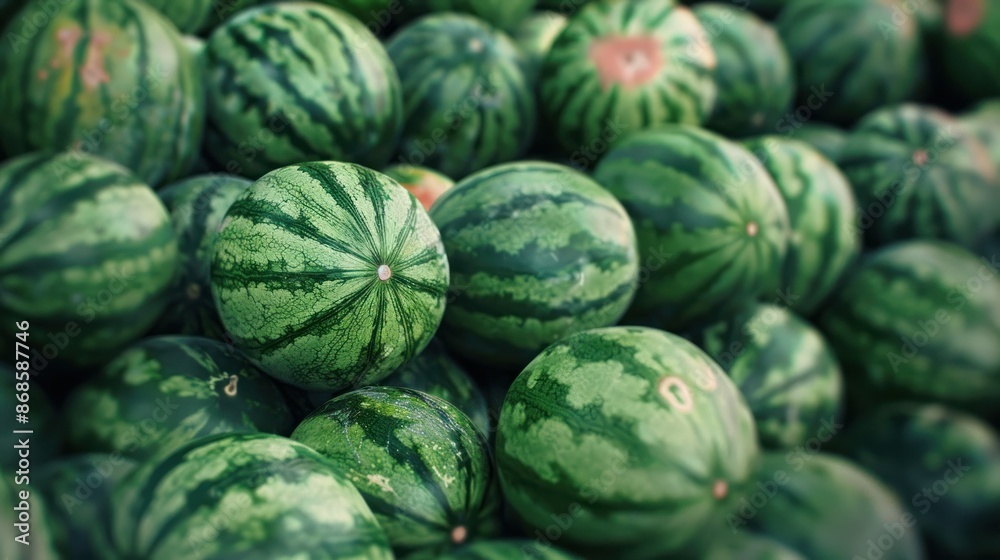 watermelons are neatly arranged in the market watermelons are neatly arranged in the market