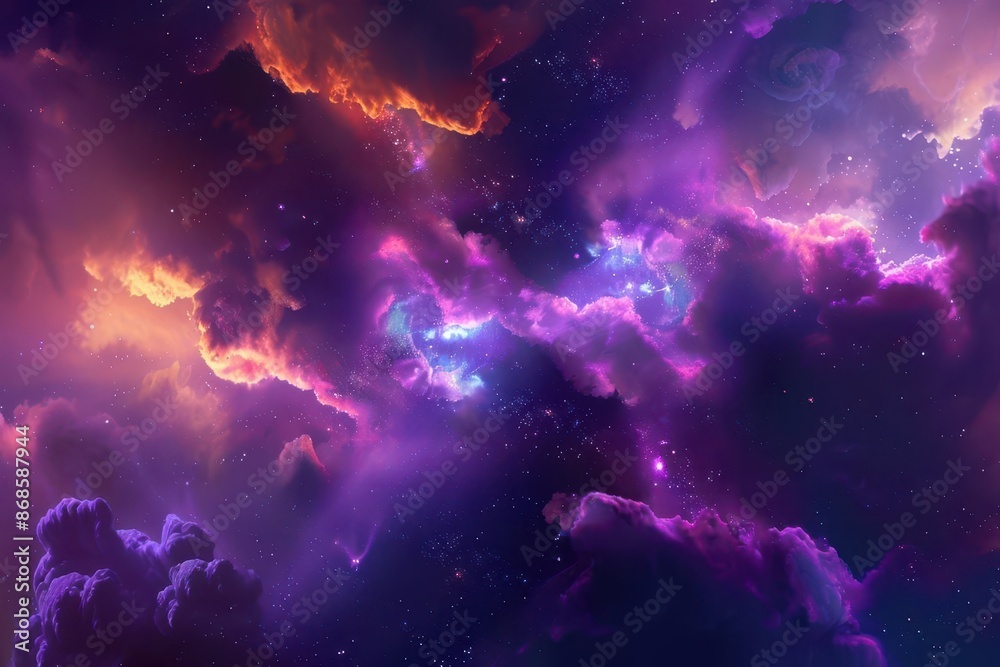 majestic nebula clouds in deep space colorful cosmic background 3d rendering digital painting majestic nebula clouds in deep space colorful cosmic background 3d rendering digital painting