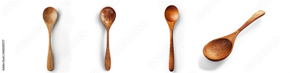Natural Wood spoon isolated on a transparent background Natural Wood spoon isolated on a transparent background