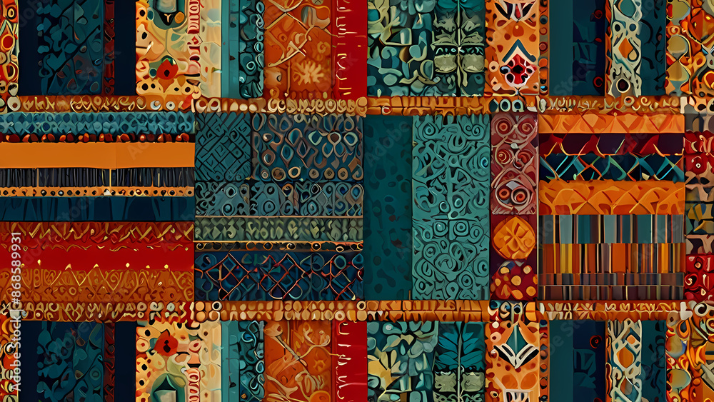 Beautiful Patchwork Pattern Background Beautiful Patchwork Pattern Background