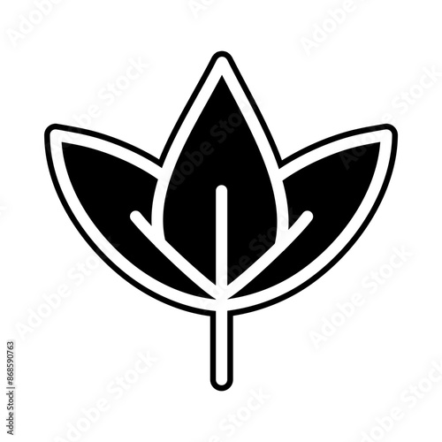 leaf icon - botany, herbal, ecology, bio, organic, vegetarian, eco, fresh, nature outline pictogram for flora